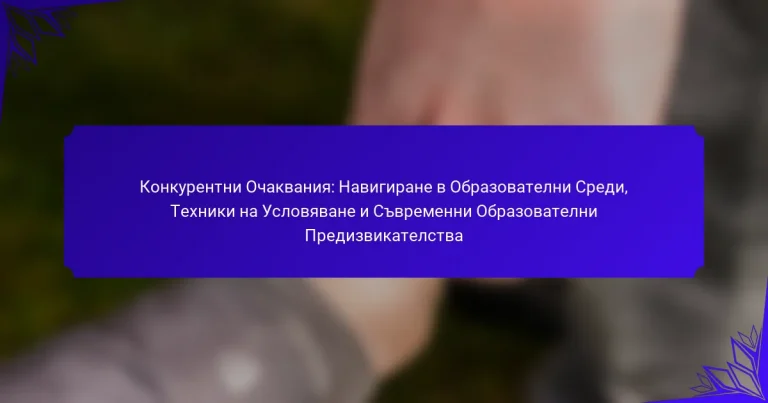 Конкурентни Очаквания: Навигиране в Образователни Среди, Техники на Условяване и Съвременни Образователни Предизвикателства