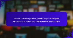 Лошата компания разваля добрата морал: Разбиране на социалната кондиция в съвременните учебни среди