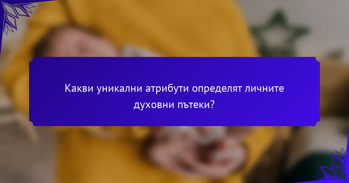 Какви уникални атрибути определят личните духовни пътеки?