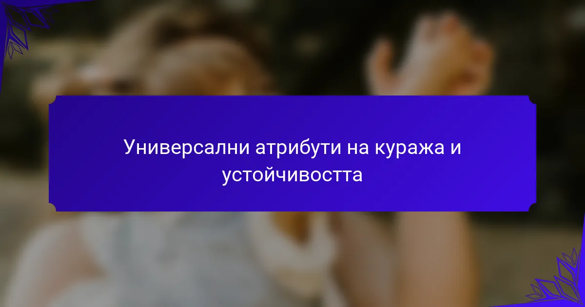 Универсални атрибути на куража и устойчивостта